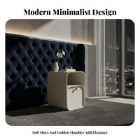 Transparent C-Shaped Table Multifunctional Nightstand Clear Look for Living Room