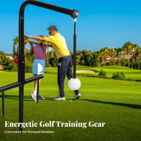 360° Rotation Golf Swing Practice Aid Stand Height Adjustable Golf Swing Practice Aid Long-Lasting for Beginners, Coaches, Outdoor, Backyard