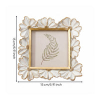 Flower-Petal Frame Gold-Edged Tabletop Display Frame