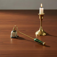 Ornate Enamel Candle Wick Dipper Elegant Design Long Handle Candle Wick Dipper Long-Lasting Metal Tarnish-Resistant