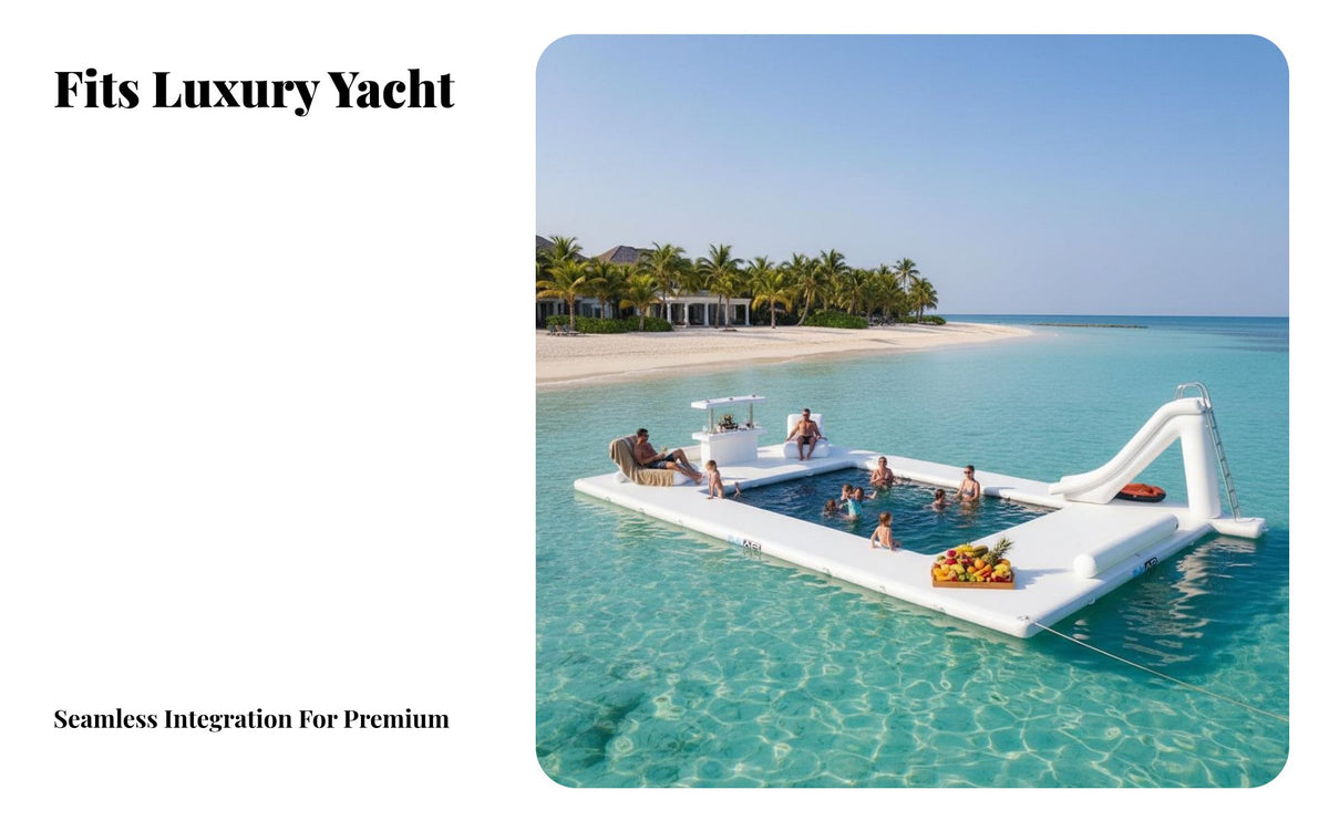 Inflatable Yacht Slide Heavy-Duty PVC Inflatable Boat Slide Compact Storage for Adults, Family, Sea, Lake, Summer Vacation