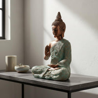 Buddha Statue Premium Workmanship Zen Decor Statue Antique Effect for Buddhists