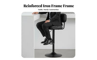 Adjustable Pedestal Stool With Backrest Counter Chair Padded padding for Adults
