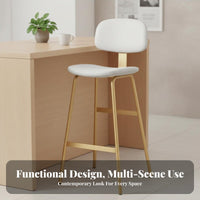 Upholstered Highspine Stool rustic design Bar Chair with spinerest Sturdy Frame for Homeowners, Kitchen