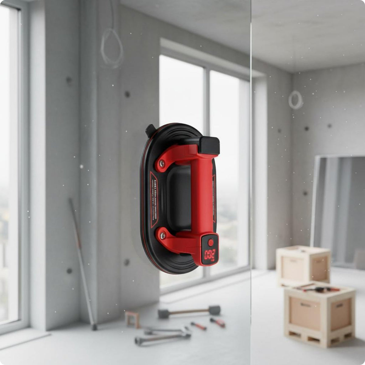 Electric Suction Cup Digital Display Vacuum Grabber for Tile Work, Construction
