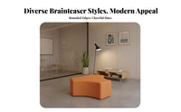 flexible Combination connecting jigsaw Piece Stool Colorful children's Furniture Soft Padded Seat Reception Seating Easy Assembly for Business Owners, Homeowners, Kindergarten, Early Education Center, Waiting Room, Playroom