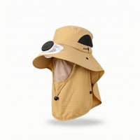 Cooling Solar Fan Hat Wide Brim Hat with Fan Breathable Adjustable for Gardening