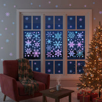 3 Pieces Shine in the Dark Snowflake Decal Removable Christmas Snowflake Sticker