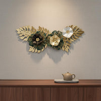 Wrought Iron Floral Wall Decor Nordic Style Wrought Iron Floral Art Light Elegant Design House Decoration for Study