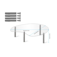 Transparent Acrylic Display Riser Elegant Display Riser with Metal Posts Wavy Dessert Stand 3mm Thick for Collectors, Bakers, Retail Shops, Weddings, Birthday Parties