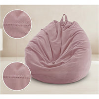 Soft Bean Bag Sofa cover Unfilled Bean-Filled Seat Cover with Carry Loop Corduroy Slouchy Chair Slipcover for Students, Reading Corner, Dorm Room