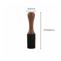 Solid Wood Tibetan Singing Bowl Mallet Artisan-Made Wooden Singing Bowl Stick Deep Soothing Tones Suede Wrapped Mallet Ergonomic Grip for Meditators, Mindfulness Practitioners, Relaxation