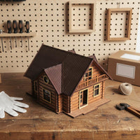DIY Miniature House Kit Creative Gift Self-Assembly Wooden Chalet for Hobbyists