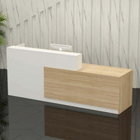 Modern Reception Desk Sturdy Reception Counter Retail Checkout Table Scratch-resistant Engineered Wood Suitable for Offices Retail Stores Medical Centers Salons
