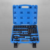 32 Pieces Socket Wrench Set Metric Socket Set with Case Deep Vehicle Tool Kit with for Mechanics, Home Mechanics, Automotive Repair, Garage
