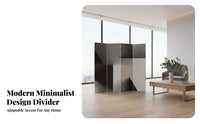 Mobile Foldable Panel Partition Modern Design 4-Panel Folding Divider Freestanding Privacy Screen Portable for Homeowners, Office Workers, Living Room, Expansive-Plan Areas, Studio Apartments, Classroom