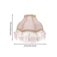 Lampshade with Fringe Vintage Lamp Shade Velvet for Reading Nook