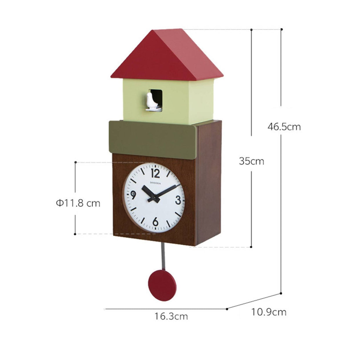 Wooden Cuckoo Bird Clock Time Telling Cuckoo Wall Bird Clock Easy Setup