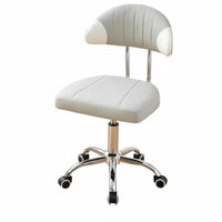 Armless Low-Back Roller Chair Five-Star Base Armless Rolling Stool Thick Cushion