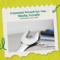 Steel double-ended wrench set