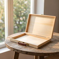 Wooden Wood Storage Box Compact Art Toolbox Reliable for Students, Painters