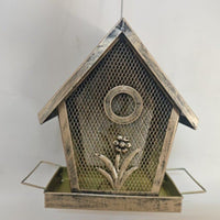 Metal Outdoor Bird Feeder Weatherproof Hanging Bird Feeder Vintage Look Garden Decor