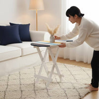 Aquatic-Shaped Folding Table Coastal Furniture Space-Saving for Living Room