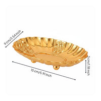 Decorative Oval Tray Shallow Oval Metal Tray Polished Finish