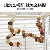 Parrot Chewing Toy with Corncob and Wooden Balls