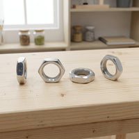 Iron Hex Nuts with Zinc Plating for Lighting Hardware, M10x1.0 Fine Thread Nut for DIY Hardware, 4.8 Grade Strength Thread Lamp Fasteners
