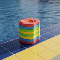8 Pieces Non-Inflatable Arm Buoyancy Aid Disc Portable Swim Buoyancy Aid with Central Opening Long-Lasting Swim Disc Comfortable for Children, Toddlers, Beach