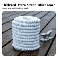 Heavy Duty Tug-of-War Rope High Tensile Strength Thick Braided Nylon Rope Long-Lasting Marine Mooring Line Wear-Resistant for Boat Owners, Boaters, Boating, Outdoor Activities, Competitions, Home Decoration
