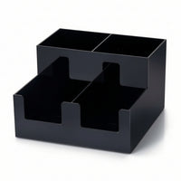 Cup Lid Holder with Compartments Compact Countertop Organizer Multifunctional