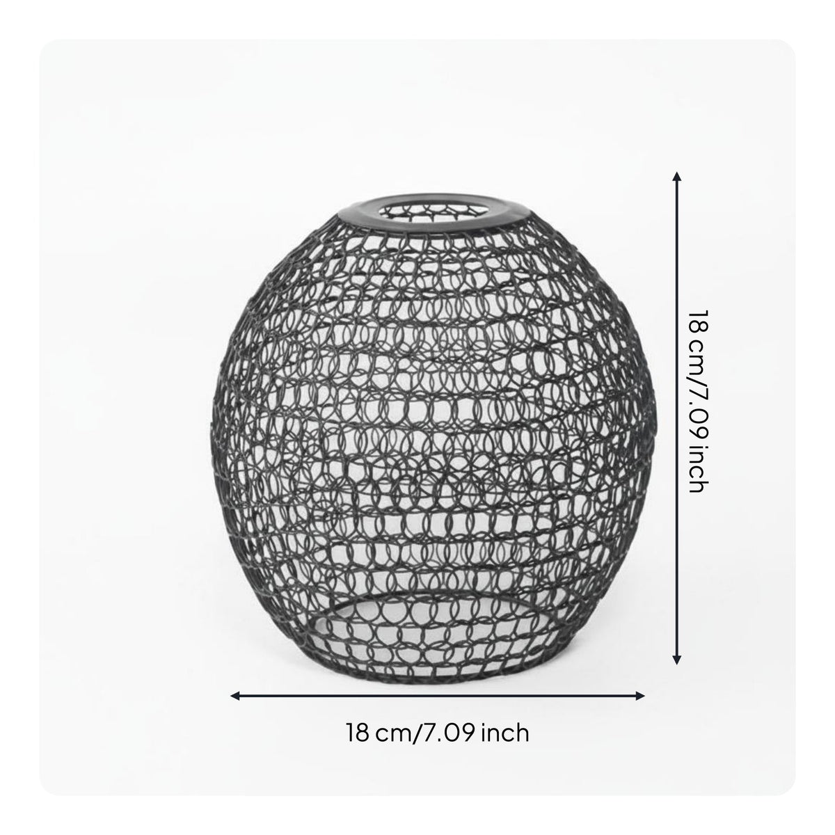 Wire Mesh Lampshade Dark Geometric Shape Lampshade Retro for Suspension Lamp