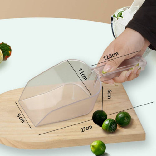 Clear Dry Goods Utensil Versatile Multipurpose Dry Goods Ladle Flat Bottom Design Heavy Duty Ice for Pantry, Supermarket, Restaurant