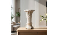 Classical Column Vase Carved Pedestal Vase Decorative Vases Tall for Florists, Entryway, Mantel