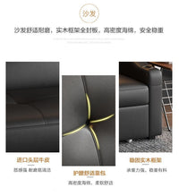 真皮沙发床折叠两用商务办公室梳化床三人位多功能客厅可推拉收纳
