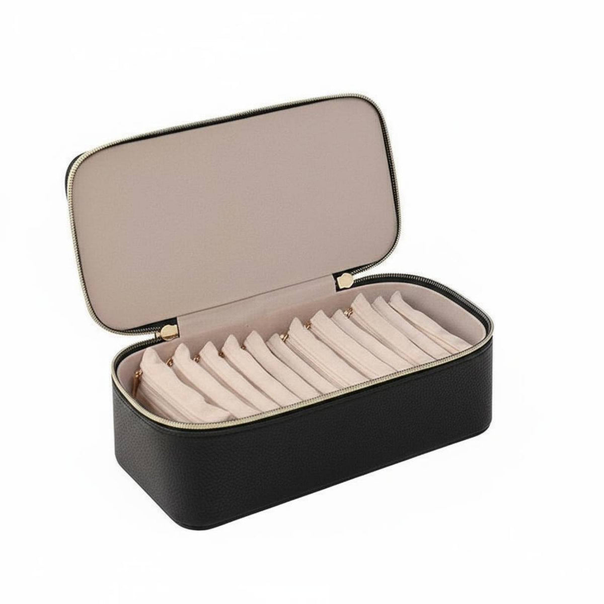 Portable Jewelry Travel Case Large Capacity 12-Pouch Jewelry Storage Box Snarlknot-resistantFree Long-Lasting for Travelers