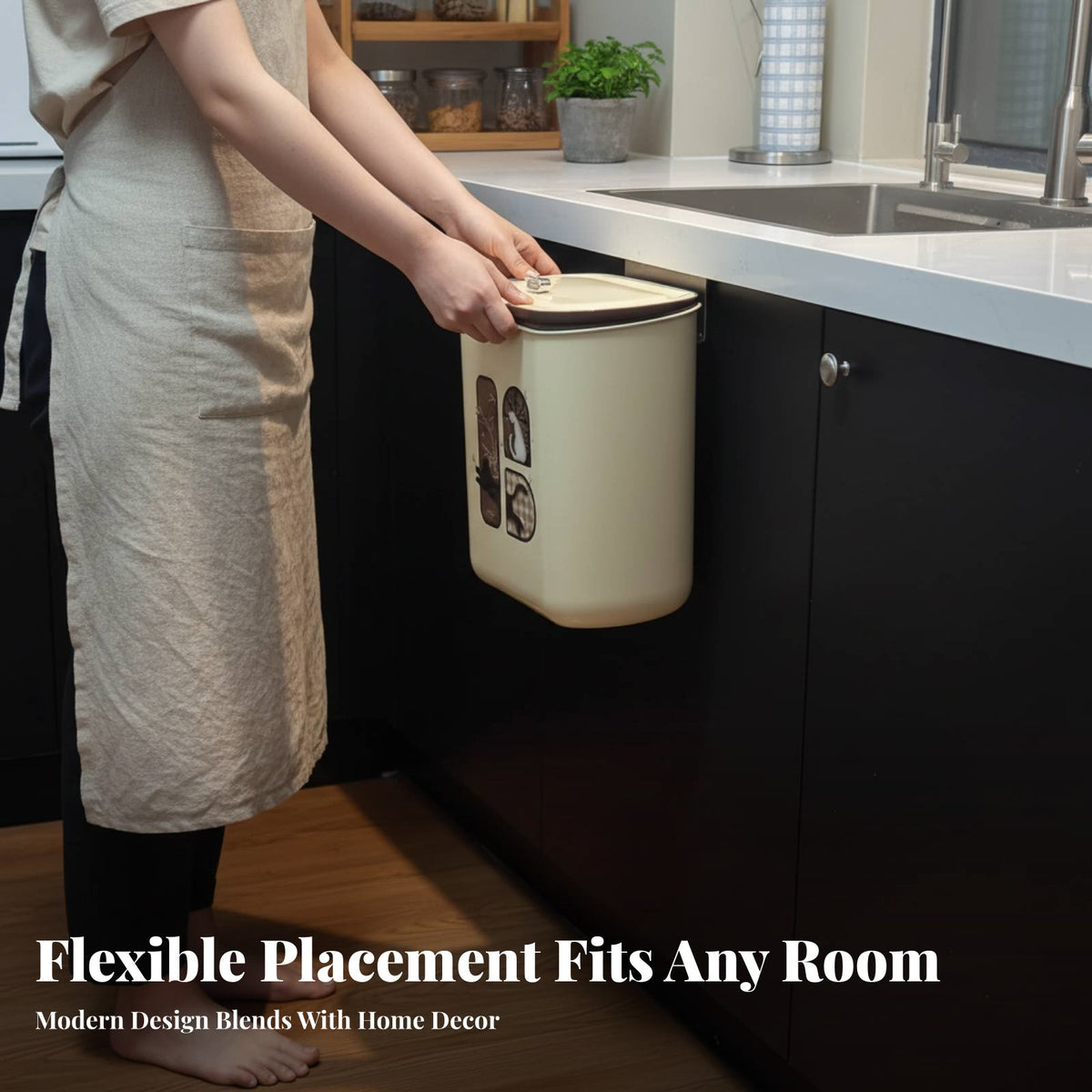 Countertop Waste Basket Cute Cartoon Design Wall Mounted Garbage Can Wall-Mounted Garbage Can Large Capacity