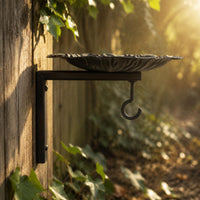 Hanging Bird Feeder Wrought Iron Metal Bird Feeder Weather-Resistant for Patio