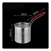 Deep Fry Basket Perforated Design French Fry Basket Multi-Purpose for Home Cooks