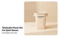 Wide-Opening Trash Can with Handles | Large Capacity Design, Space-Saving Tapered Shape, Rectangular Trash Can, for Kitchen