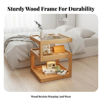 Bedside Storage Table Creative Design Number-Shaped Side Table Rounded Corners
