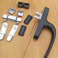 Aperture Handle, Aluminum Alloy Casement Lock, Wear-Resistant, Easy to Install, Suitable for Home & Office Use