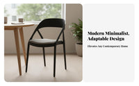 Stackable Molded Aperture-Back Chair Nordic Design Seating Furniture Easy to Clean Accent Seat Lightweight for Families, Homeowners, Dining Room, Kitchen, Patio, Balcony