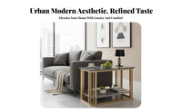 Modern Design 2-Tier Side Table Compact Size 2-Tier Console Stand Sturdy Construction Home Furniture Scratch-Resistant Finish for Homeowners, Apartment Dwellers, Interior Decorators, Living Room, Balcony, Bedroom, Entryway