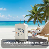 Cartoon Suitcase Combination Lock Smart Travel Suitcase for Women, Girls