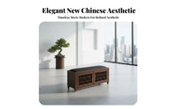Upholstered Shoe Changing Stool New Chinese design Entryway Bench High Load Capacity Easy to Clean for Adults, Foyer, Bedroom
