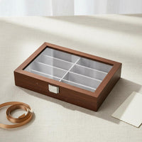 Wooden Sunglasses Box Lockable Sunglasses Organizer Box Dustproof Eyeglasses Display Case for Home Display