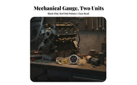 Dual Scale Mechanical Water Temperature Gauge Capillary Tube Car Water Temperature Gauge Brass Adapters Vehicle Instrument Black Dial